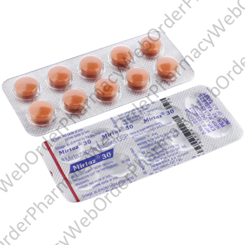 Mirtaz (Mirtazapine) - 30mg (10 Tablets) P2